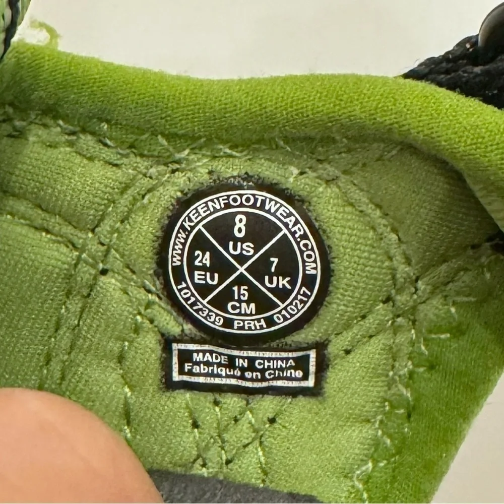 KEEN Newport H2 Water Hiking Sandals Black Lime Green Size 8